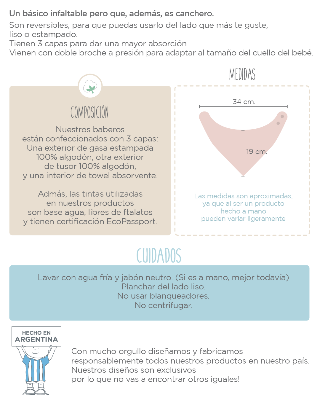 Descripcion babero reversible